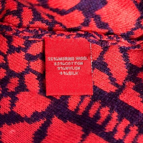 Krimson Klover Small Wool Skirt Elastic Waist Purple and Orange - Picture 7 of 7